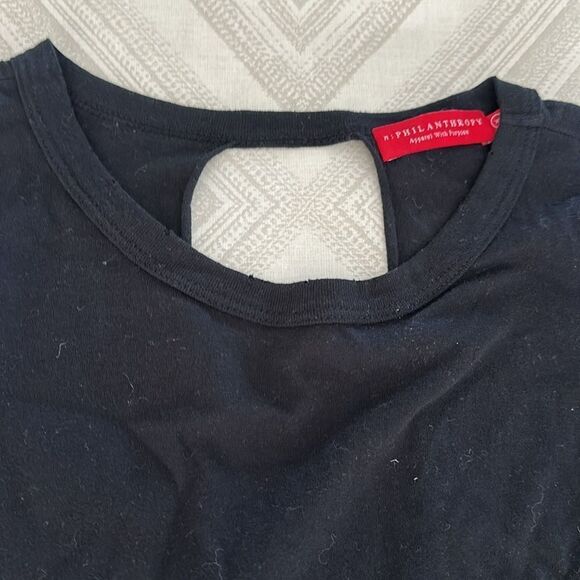 Philanthropy Women’s Black Open Back with Pocket Tank Top, Size XL - Picture 3 of 7